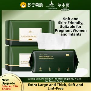 AMORTALS | Disposable Thickened Large Size Cleansing Towel Cotton Soft Towel Face Wash Makeup Remover Home Use Pulling Type 3 Packs