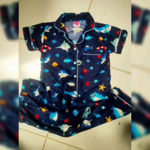 piyama anak laki-laki lengan pendek