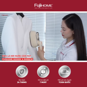 Bàn là hơi nước gấp gọn Fujihome SI200CW bàn ủi cầm tay mini 1200W 4 chế độ hơi nước đế Ceramic chống dính ủi phẳng