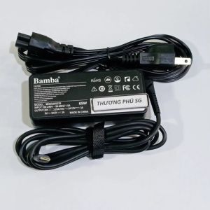 Sạc laptop 20V - 3.25A / Đầu cắm USB C (Type C) - Hiệu Bamba chính hãng