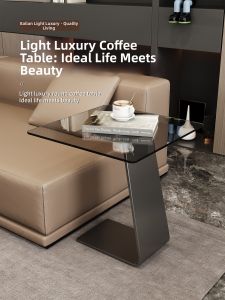 MOSU | Modern Luxury Tempered Glass Square Side Table