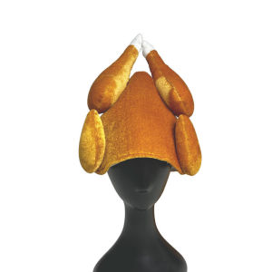 Thanksgiving Turkey Hat Open Tail Shape Halloween Chicken Leg Hat Holiday Party Costume Decorative Headwear