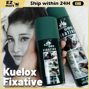 【Fast Shipping】 Kuelox Fixative Spray for Oil Pastel 180ml 300ml Oil Paint Gouache Spray Non-Toxic Fixative Spray ZJJ-Fixative-Spray