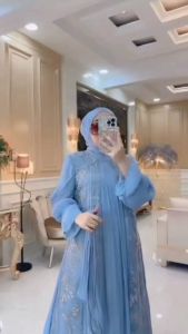 Zhavira Dress Bhn Cerutty Babydoll Full Puring Brukat Dress Terbaru Modern Viral Kekinian Gamis Mewa