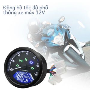 Đồng Hồ Đo Tốc Độ Xe Máy Kỹ Thuật Số Đa Năng Đồng Hồ Đo Tốc Độ Với Chỉ Báo Bánh Răng 120km/h/mph Giờ Máy Đo Tốc Độ Cho Honda Yamaha Nhạc Cụ Bảng Điều Khiển Chống Nước ABS