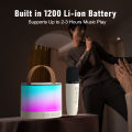 Orashare BS06 Wireless Karaoke Speaker With Mic 360° Stereo Sound Outdoor Bluetooth Speaker With RGB Light Home Karaoke Set For Party Portable Speaker Outdoor/ Indoor. 