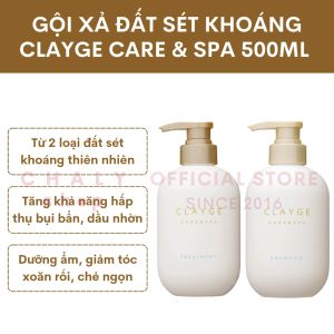 Gội xả đất sét khoáng tự nhiên cho tóc dầu CLAYGE Shampoo & Treatment SR / M 500ml Nhật