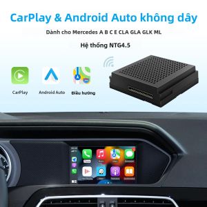 Bộ Chuyển Đổi CarPlay Không Dây Cho Mercedes Benz A B C E CLA GLA GLK ML - Tích Hợp Android Auto Tương Thích NTG4.5 Kết Nối Ô Tô