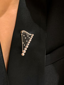 CAFFTI | French Luxury Harp Pearl Brooch