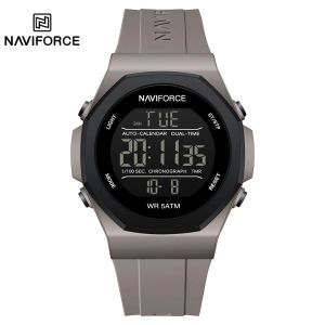 NAVIFORCE Digital Watches for Men Sports LCD Wristwatches  50m Waterproof Sport Watch Digital Light Stopwatch Military Men Watch