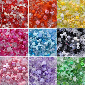 20g Mixed Flowers Heart AB Color Phone Chain Beads Necklace Earrings Beads Multi Style Beads For Jewelry Making Findings