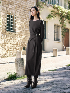 Elegant and Slenderizing Merino Wool Dress