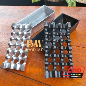 Asbak Rokok Aluminium Antik Polished 18 Lubang