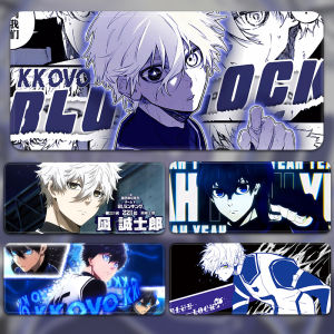 Blue Large Gaming Mousepad Office Computer Desk Mat Anime Esports Mousepad Leather Material for Men Work Keyboard Pad