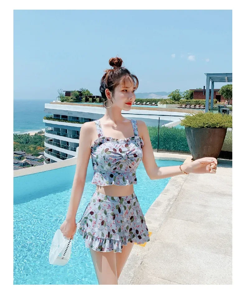 Hot Spring Bathing Swimsuit Women s 2023 New Conservative Two