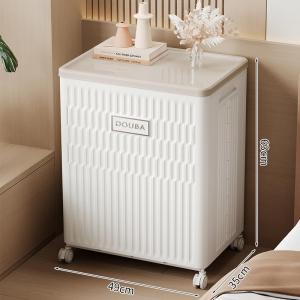 LUTUMEI | Large Capacity Folding Storage Box with Wheels and Lid