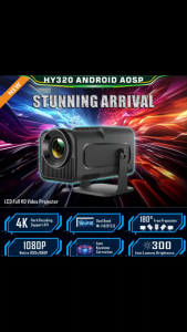 [SG Stock] HY320 Smart Mini Projector - 4K HD Support 1080P Native - 180° Rotatable Android Home Theater