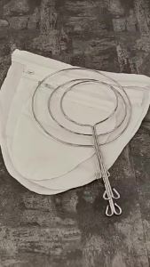 Nexlent Reusable Mesh Milk Tea Filter Bag With Handle Steel Ring Cotton Cloth Filter Kitchen Accessories