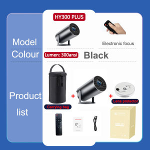 2025New Ditong Hy300 Plus 4k video portable projector Android HD 1280*720P Home Cinema Outdoor HY300 pro Mini led Projetor