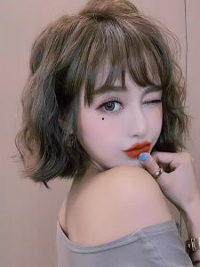 MONLEYTA | Fashionable Short curly wig for women full real hair realistic anti aging manlieta brand hairpiece natural looking hairdo