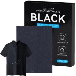Clothes Blackening Dyeing Laundry Tablets Non-woven Black Color Enhanced Tablets Washing Machine Clothes Color Protection Sheets