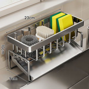 Multifunctional Sink Rack Draining Basket For Sponges And Cloths