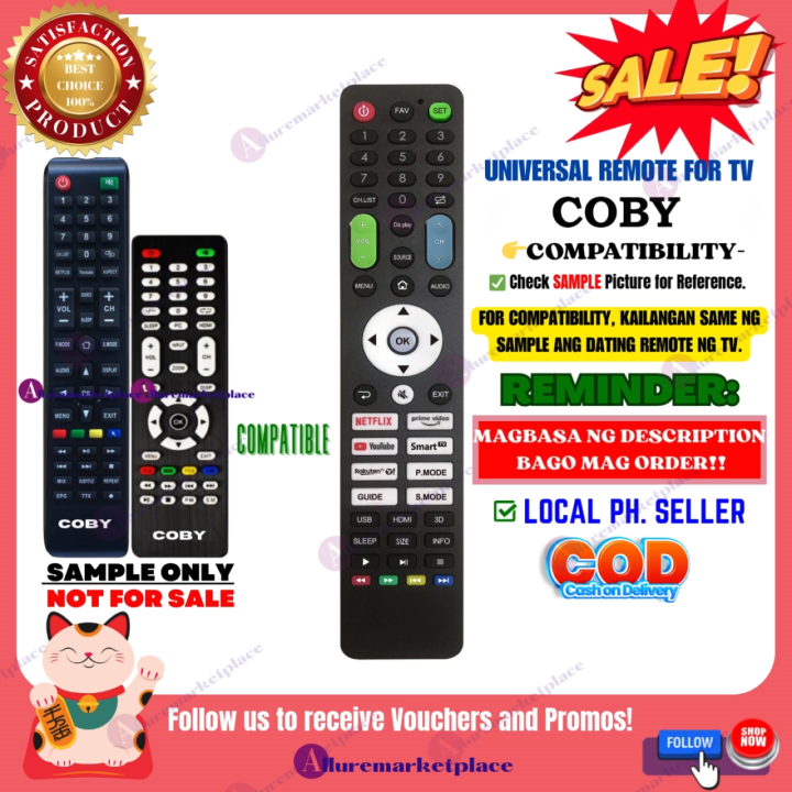 COBY Smart TV Remote Universal CY4388S [**Mag Basa B4 Umorder**] COBY ...