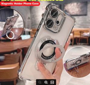 เคส Vivo V60 Pro V 60 V50 Lite 5G เคสพร้อมตัวยึดแท่นแม่เหล็กนิ่มกันกระแทกดีไซน์ใหม่ใสหรูหรา