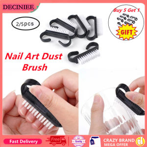 DECINIEE Plastic Nail Art Dust Brush For Manicure Nail Care Powder Cleaner Cleaning Brush Soft Remover Clean Care Tools 2/5 Pcs Nail Dust Brush-[Buy 5 Get 1]