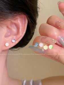 PINK EMPRESS | Colorful Round Pearl Small Elegant Women Earrings