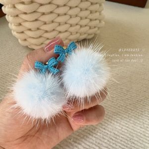 Hoa Tai Tua Rua Mạ Sơn Màu Xanh Lam Cho Nữ Mùa Thu Đông Phong Cách Ngọt Ngào Trang Sức Cao Cấp Hoa Tai Trang Trí Hình Thoi