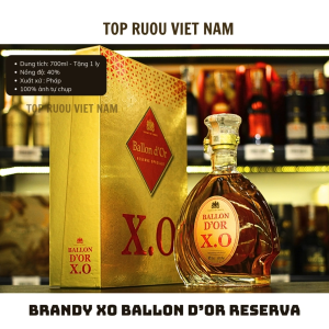 [Kèm Túi Hộp] Brandy XO Pháp Ballon Dor Hôp Quà 700ml [Chính Hãng][Top Rượu VN]