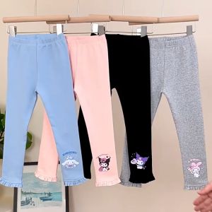 Leggings for Girls 2-10 Years Old High Quality Cotton Cute Kuku Melo Printed Design Stretchable Casual Pants for Kids