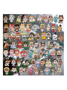 ฉลากคริสตัล UV ที่ติดได้กับน้ำสำหรับตกแต่งหมวกแบบผูกพันที่ไม่ซ้ำใครของ Bubbles Mat SP Series ป้องกันน้ำได้ ป้ายติดได้กับน้ำได้