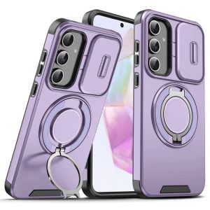szhaiyu | Magnetic Phone Case for Samsung Galaxy A57 A37 A07 A17 A56 A36 A26 A16 A06 A55 A35 A25 A15 A05 Ring Stand Protect Camera Cover