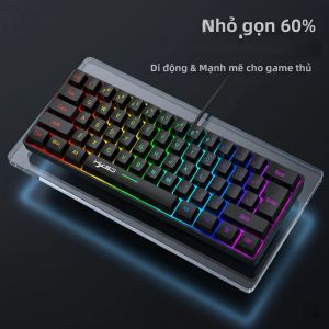 HXSJ | Bàn Phím Chơi Game RGB 60% Có Đèn Nền 61 Phím Nhỏ Gọn Có Dây Thiết Kế Công Thái Học Kết Nối USB Dùng Cho Văn Phòng