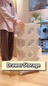 THE L38cm (2-5 Layers) Moveable Toy Snack Stationery Drawer Storage Cabinet Multipurpose Trolley