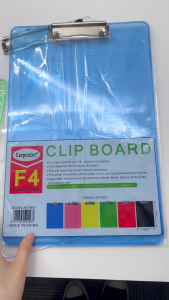 Carpenter Clipboard Long Hospital Clip Board Long Folder Organizer Writing Board for Exam Transparent Color 35x23cm