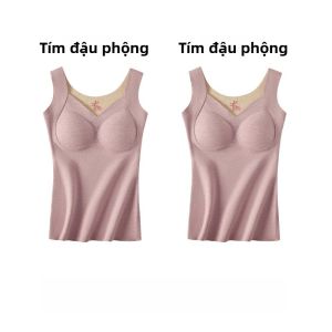 MiiOW | Áo vest nữ giữ nhiệt MiiOW không dây liền mạch mùa thu đông áo lót liền mạch không dây có đệm ngực chất liệu polyester