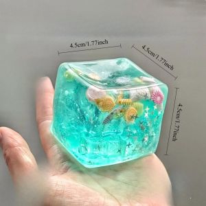 Bandai | Taba Squishy Stress Balls Cube - Ocean Sensory Fidget Toy Slow Rise Squishy Toys for Adults Squeeze Relax Gift