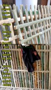 10pcs Bambu Bilah Raut Khusus Pagar Kandang Kerajinan Panjang 20cm 100cm Bisa untuk Penyangga Tanaman Hias Rambat Turus Ajir