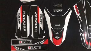 Desain Decal New DTracker Merah Hitam Racing