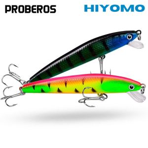 PROBEROS 1pcs Suspend Minnow Floating 9.5cm 8.5g Plastic Fishing Lures Hard Bass Bait with 6# Treble Hook Trolling Artificial Wobbler Fishing Tools DW1198