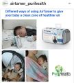 AirTamer A302 Lithium Battery Operated Personal Portable Travel Air Purifier Virus Prevention Technology Digital Mask Negative Ions Generator  Purifies Air Eliminating Germs, Dust, Bacteria, Allergens, Dustmites, Mold, VOCs. 