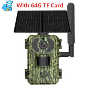 EU 4G Cellular 4MP 2K Battery Solar PIR Motion Activated Wildlife Hunting Trail Camera IP65 Outdoor Night Vision No Red Exposure