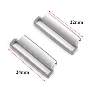 2pcs Quick Release 20mm to 22mm 22mm to 24mm Milanese Nylon Watch Strap Stainless Steel Watch Connector Metal Adapter Accessory