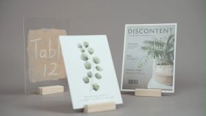 10Pcs Wood Place Card Holders Wooden Stands Signs Table Number Stands Picture Holders for Home and Office Decoration