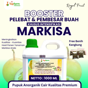 Pupuk Markisa Topfarm / Pupuk Pelebat Buah Markisa / Pupuk Tanaman Markisa Cepat Berbuah / Pupuk Penyubur Pohon Markisa / Booster Pembesar Buah Markisa / Pupuk Buah Markisa Terbaik