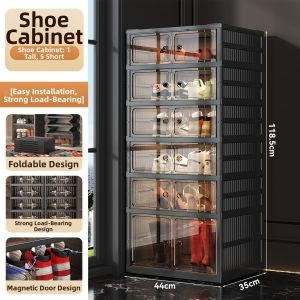  YYBAIO | Easy Pull Foldable Shoe Rack