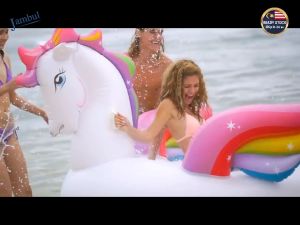 INTEX Water Floating Bed Inflatable Swimming Pool Toy Floating Row Swim Ring Floaties Terapung Pelampung Kolam 57556 儿童水上浮床充气浮排泳圈黄鸭